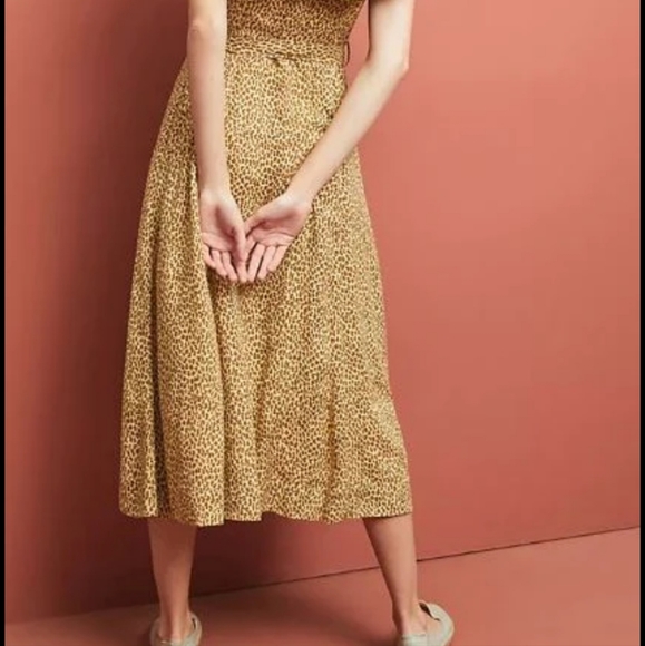 Leopard print Anthropologie dress sz 0 - Picture 15 of 15